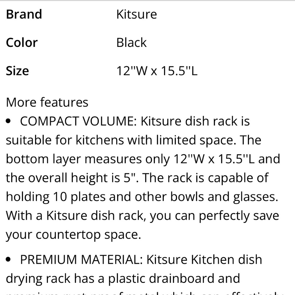 Black Dish Drying Rack - Picture 2 of 5